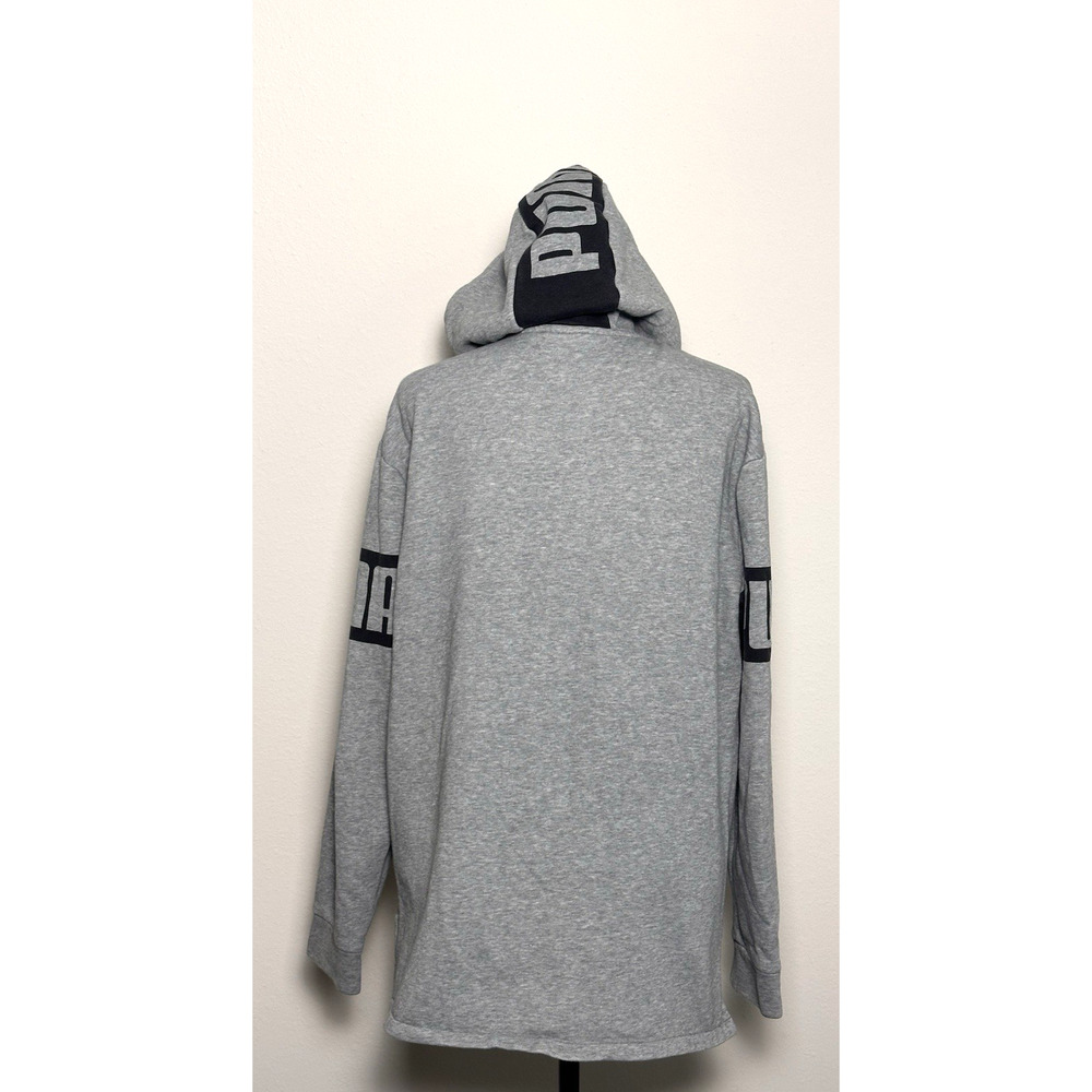 Puma Gray Signature Zip Front Hoodie Hooded Jacket Sweatshirt Men's M - Picture 7 of 16